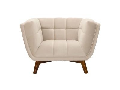 Fauteuil en velours - Mona - Beige