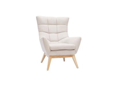 Miliboo - Fauteuil scandinave naturel et bois BRODY