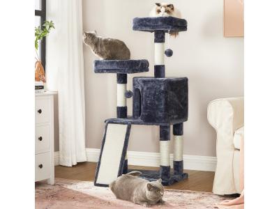 Feandrea - Arbre &agrave; chat, Tour poteaux &agrave; gratter 115 cm, Gris Anthracite PCT141G01