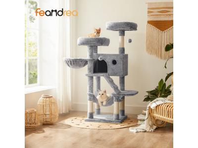 FEANDREA Arbre &agrave; Chat, Tour de Jeux, Grand, Doux, Gris Bleu&acirc;tre PCT162W01