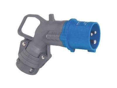 Fiche mobile coud&eacute;e hypra ip44 16a - 200v~ &agrave; 250v~ - 2p+t - plastique