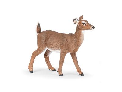 Papo-Biche de Virginie LA Vie Sauvage Figurine, 50218, Biche de Virginie
