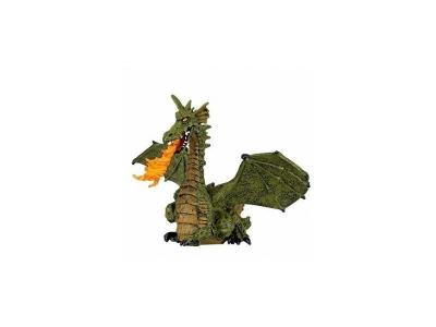 Figurine Papo dragon aile bleu flamme 