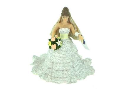 PAPO Figurine Mari&eacute;e dentelle Blanche Pour Enfant