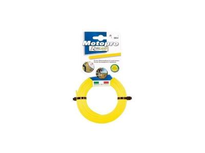 Fil rond 15m diam&egrave;tre 3,3 mm jaune MOTOPRO pour t&ecirc;te de d&eacute;broussailleuse.