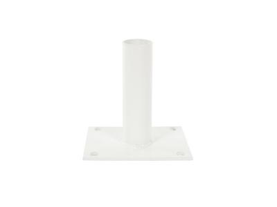 FILIAC - Platine BLANCHE 60mm pour poteau rond de portillon grillag&eacute;