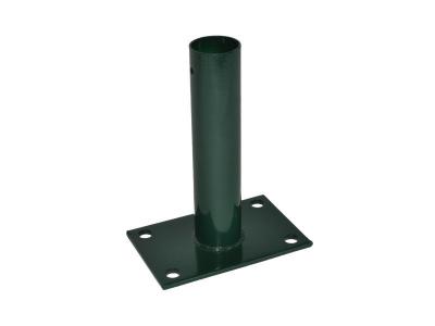 FILIAC - Platine GRISE 60mm pour poteau rond de portillon grillag&eacute;
