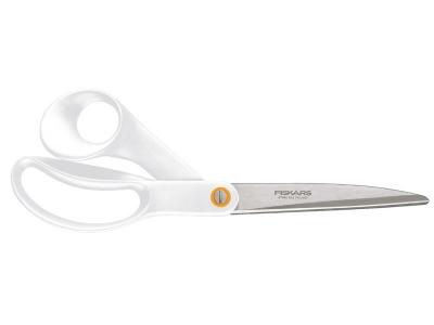 Fiskars Ciseaux &agrave; usage g&eacute;n&eacute;ral, L: 24 cm, blanc, pour droitiers, 1pi
