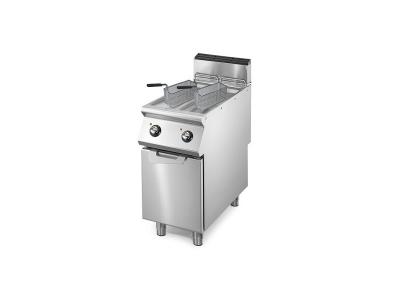 Friteuse &eacute;lectrique, capacit&eacute; 2x8 litres - virtus - - acier inoxydable116 400x900x870mm