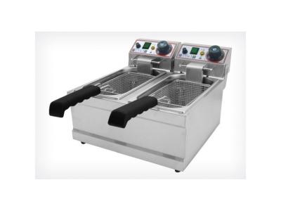 Friteuse &eacute;lectrique FB 4+4 LT - - - Acier inoxydable 390x430x275mm