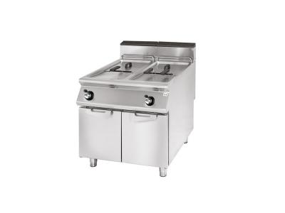 Friteuse gaz, capacit&eacute; 2x 13 litres- Virtus - - Acier inoxydable26 800x730x870mm