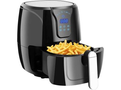 Friteuse sans huile xl 3,5l air fryer avec recettes airfryer avec 6 programmes noir