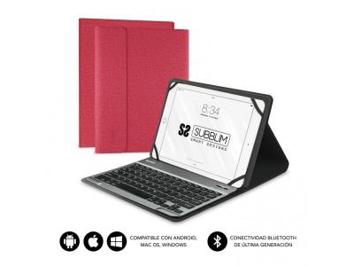 Funda tablet subblim keytab pro bluetooth 10,1 red SUB-KT2-BT0003