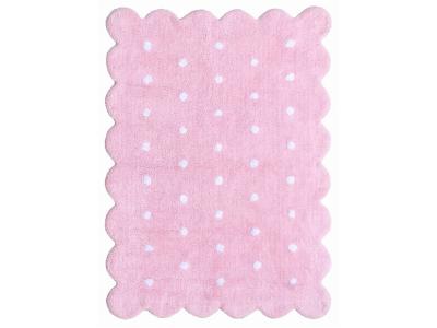 Tapis lavable biscuit rose &agrave; pois (120 x 160 cm) Lorena Canals
