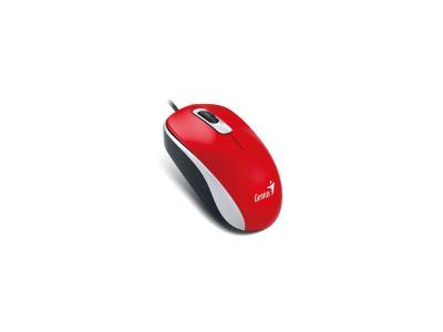 Genius DX-110 - Souris - droitiers et gauchers - optique - 3 boutons - filaire - USB - rouge 