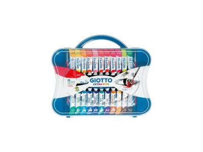 Bo&icirc;te 24 tubes de gouache 12ml + pinceau GIOTTO
