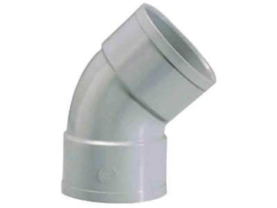 Coude 45&deg; en pvc &agrave; coller, femelle / femelle, D.40