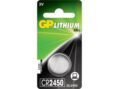 Pile Lithium CR2450 3V, 1 pi&egrave;ce en Blister (0602450C1) - GP