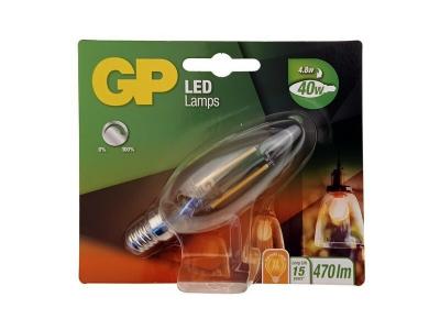 Ampoules &agrave; &eacute;conomie d'&eacute;nergie GP LED FILAMENT CANDLE DIM E14 5W-40W