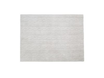 Tapis lavable Braids Pearl gris S - Lorena Canals