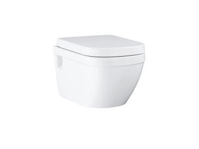 WC suspendu sans bride Euro Ceramic avec abattant frein de chute