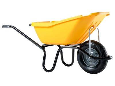 Haemmerlin-Brouette PICK UP 110 jaune polypro roue gonfl&eacute;e