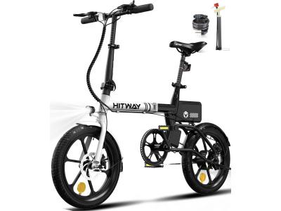 Hitway V&eacute;lo &Eacute;lectrique Pliable 16E-Bike Moteur 250w Avec Batterie Amovible 36v 6,0ah