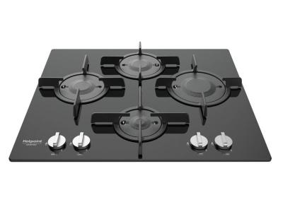 Hotpoint ftghg 641&nbsp;D/A (BK) encastrable gaz noir plan cuisson