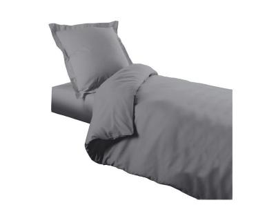 Housse de couette coton INTIMITY 140x200 gris souris