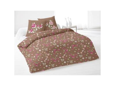 Parure de couette coton Lea 220x240 cm Taupe