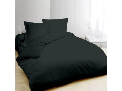 VISION Parure de couette unie - 240x260 cm - Noir