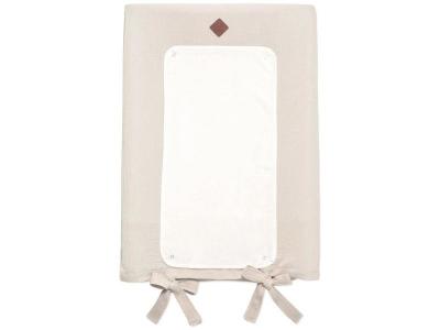 Housse de matelas &agrave; langer - jeanne beige MT-L-HOUSSE-JEANNE-BEIGE
