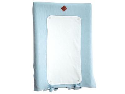 Housse de matelas &agrave; langer - jeanne bleu MT-L-HOUSSE-JEANNE-BLEU