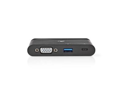 Nedis USB-Adapter USB 3.1 USB-Typ-C &trade; USB Type-A/USB Type-C&trade; / 1x VGA, Schwarz