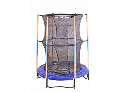 Hudora Jump 140 - Trampoline Avec R&eacute;seau De S&eacute;curit&eacute; - Bleu 