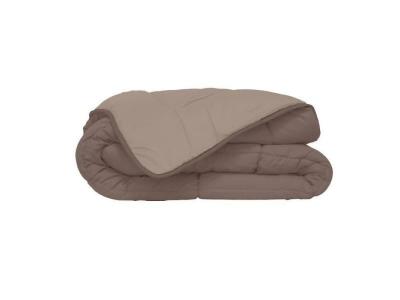 HUDSON Couette l&eacute;g&egrave;re Microfibre 200g/m&sup2; 220x240cm Taupe & Lin