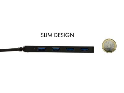 USB-C HUB I-TEC avec 4 Ports USB 3.0 avec C&acirc;ble Int&eacute;gr&eacute; 20cm