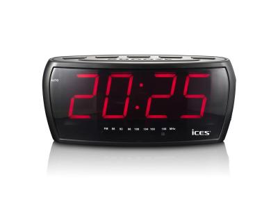 Ices icr-230-1 - radio-r&eacute;veil fm, &eacute;cran 1,8"" - noir ICR-230-1