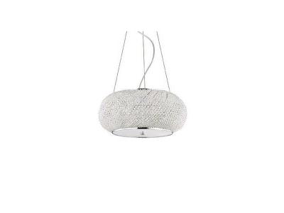 Ideal Lux Pasha' - Suspension &Agrave; 6 Ampoules Au Fini Chrome Avec Cristaux, E14