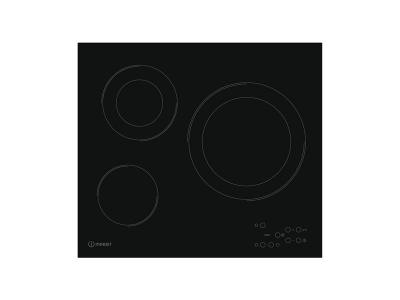 Indesit RI360C - Plaque vitroc&eacute;ramique - 58 cm - 3 zones - Noir