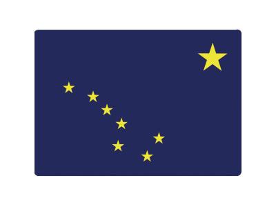 Informatique Tapis de souris drapeau Alaska 