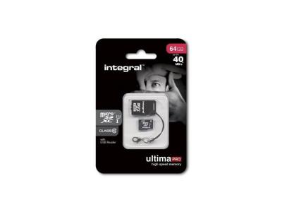 Integral UltimaPro - Carte m&eacute;moire flash - 64 Go - UHS Class 1 / Class10 - microSDXC UHS-I