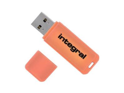 Int&eacute;gral Neon Orange cl&eacute; USB 3.0 - 16 Go 