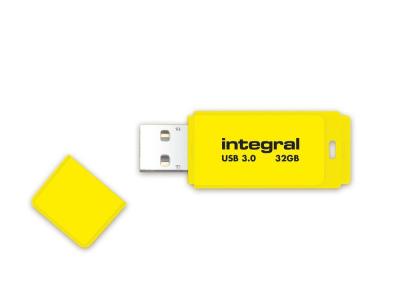 Integral Neon - Cl&eacute; USB - 32 Go - USB 3.0 - jaune