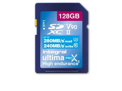 Integral 128GB SDXC CL10 UHS2 U3 V90