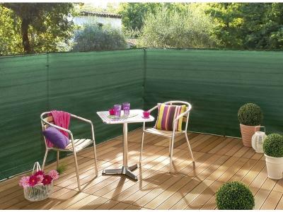 INTERMAS - Brise vue tiss&eacute; 100% occultant -Vert - 1,5 x 10 m SUPRATEX