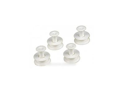 Jeu 4 roulettes panier superieur pour lave vaisselle whirlpool