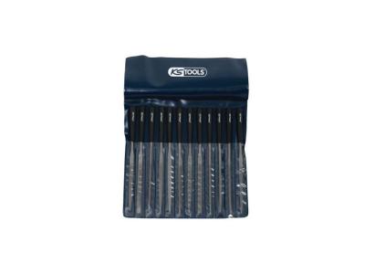 KS TOOLS 140.3050 Jeu de 12 limes &agrave; aiguilles, L.145mm