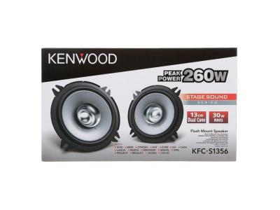 Kenwood Haut parleurs bi-c&ocirc;nes de 13 cm Noir KFC-S1356