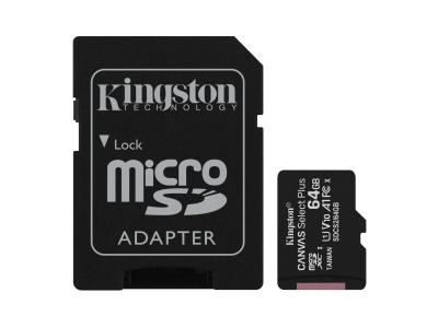 Kingston 64gb Canvas Select Plus Micro Sd Multi 2 Units Memory Card Noir